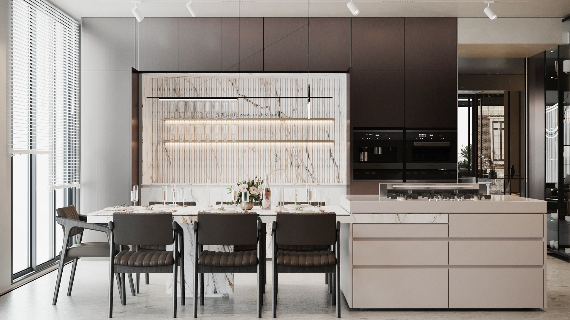 现代空间设计，石材系的完美应用！-13