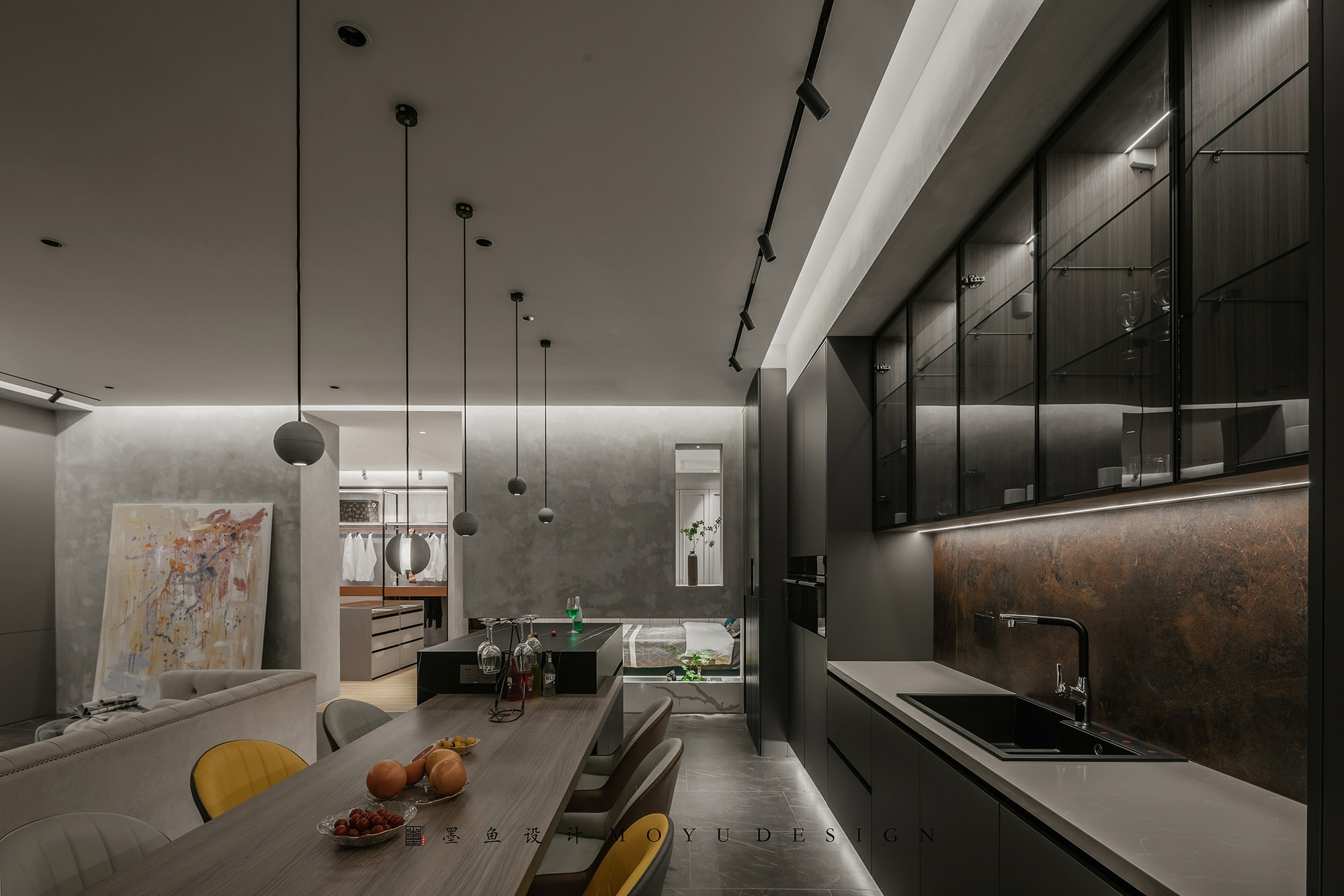 木兮贝全屋定制展厅丨墨鱼空间设计-28