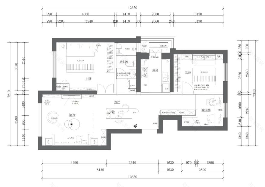 复古美式风室内设计丨居然装饰北四二部-10