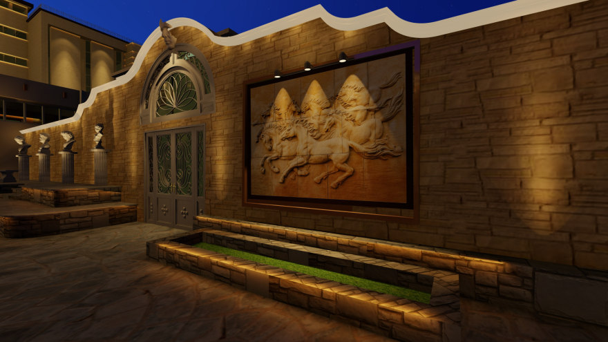 美术学院外立面照明设计丨埃及丨环境处理建筑系-20