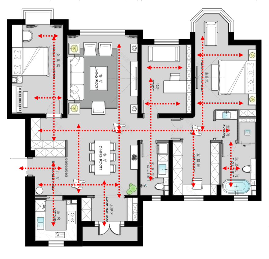 国色设计丨167m²轻奢新中式,删繁去奢缔造简雅之美...-26