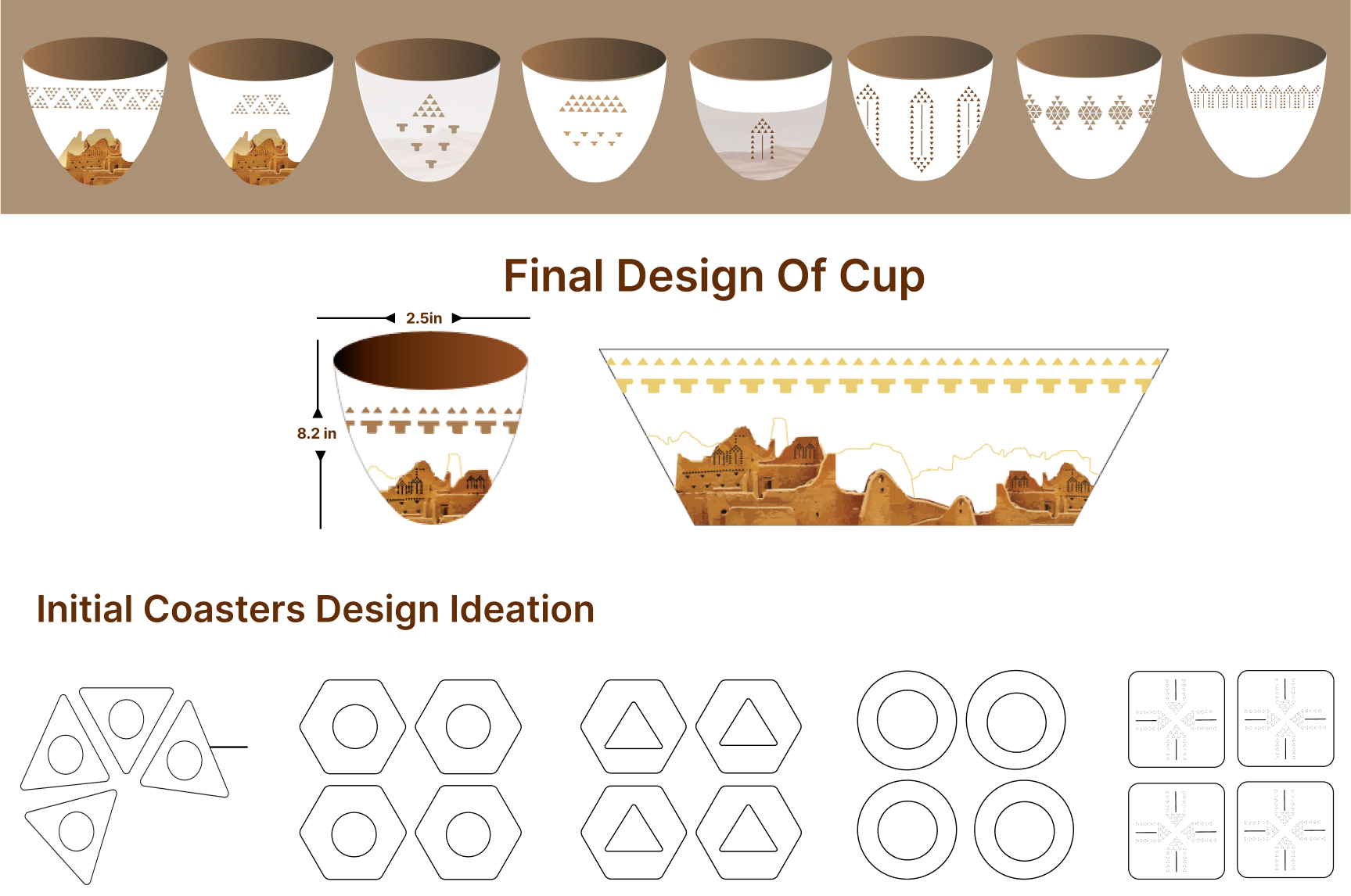 Arabic Qahwa Cup & Tray Set-15