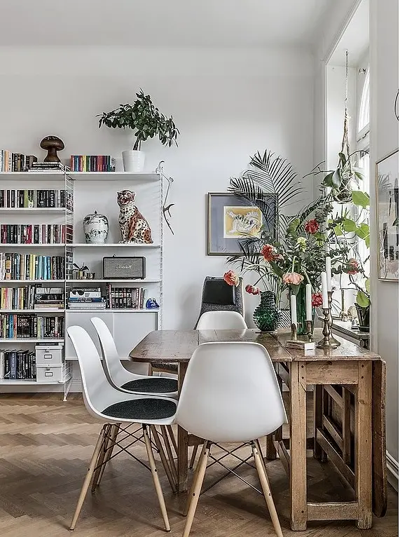 绿意盎然的瑞典公寓 | 植物打造清新室内空间-2