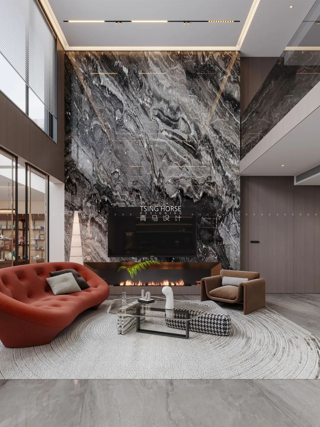 招商央玺现代轻奢别墅空间设计丨周昆设计团队-15