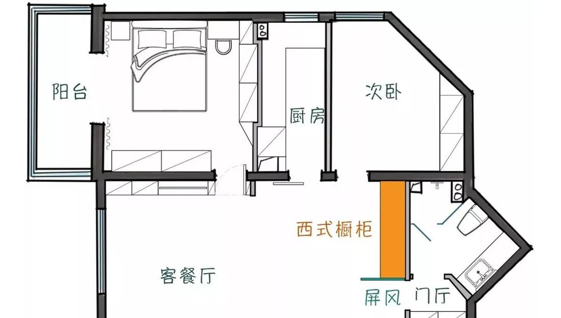 全能格局,珊瑚橘色点缀的玖雅平层设计-52