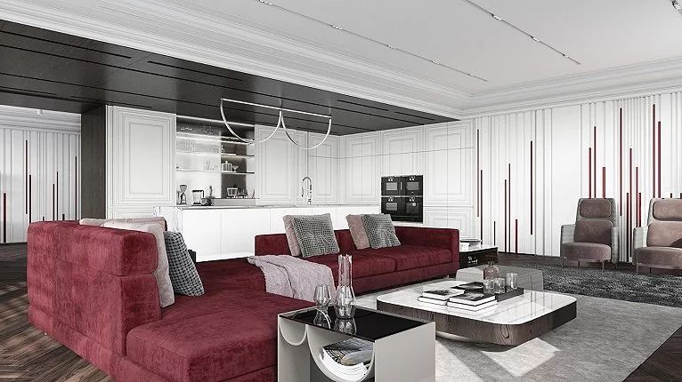 现代简约轻奢风格 | 混搭元素打造高级感大宅-36