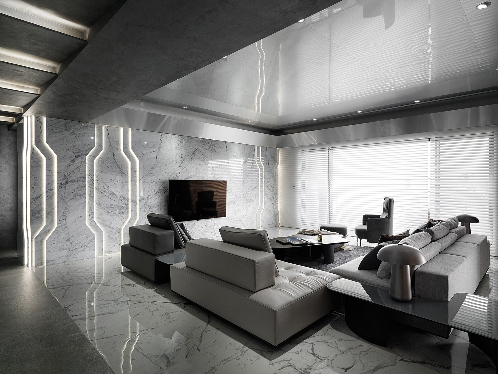 怀生国际设计打造 330m²现代高级灰大平层-3