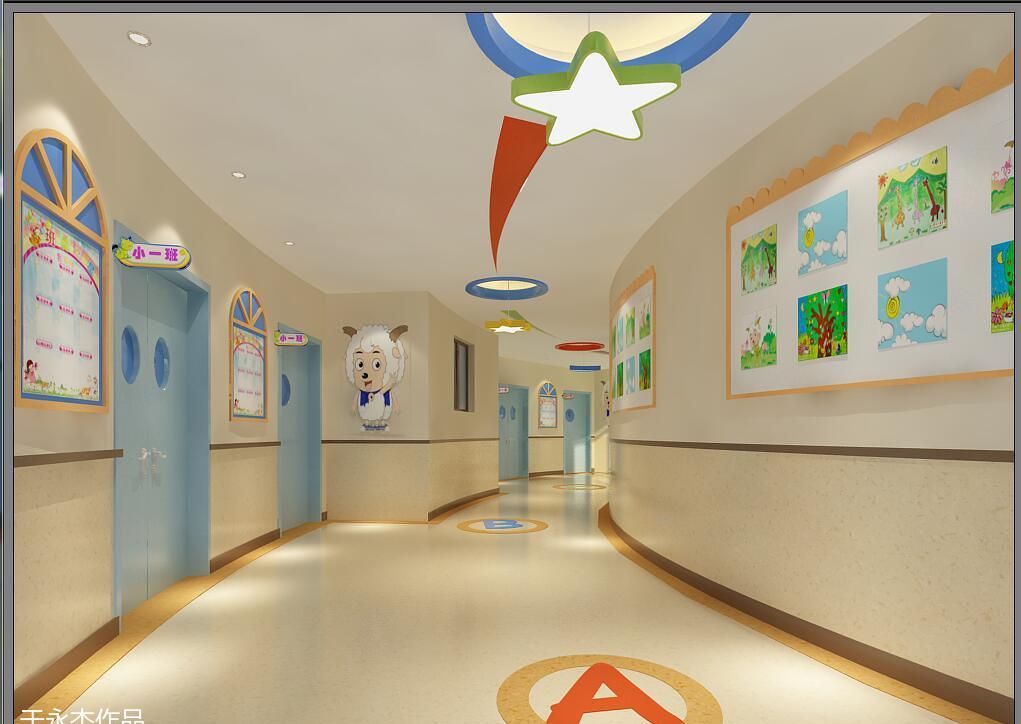 富平庄里幼儿园室内设计展示教育美学-14