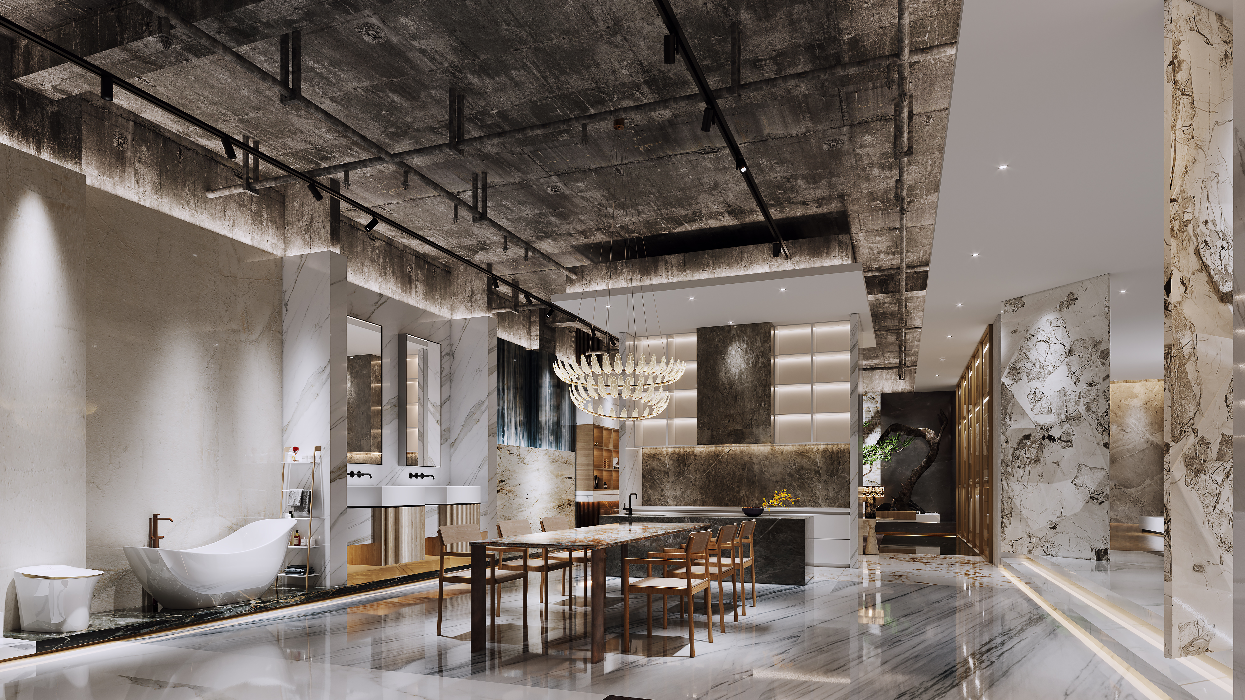 创意融合 | 岩板展厅空间设计案例解析-6