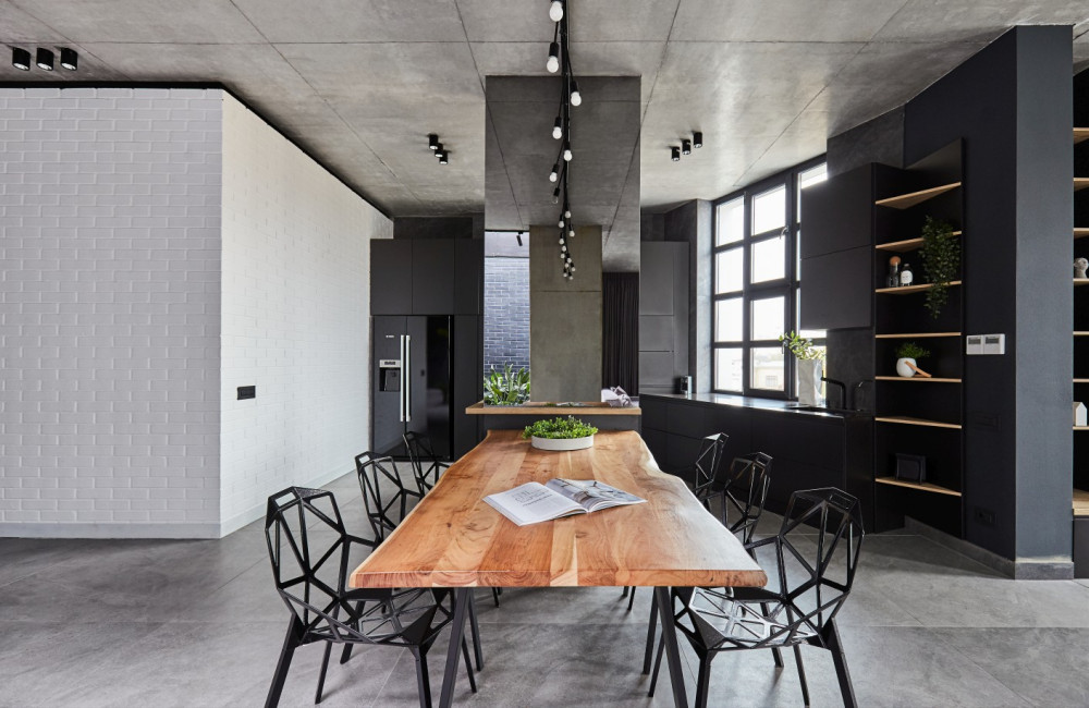 罗马尼亚顶层公寓工业风格设计案例-51