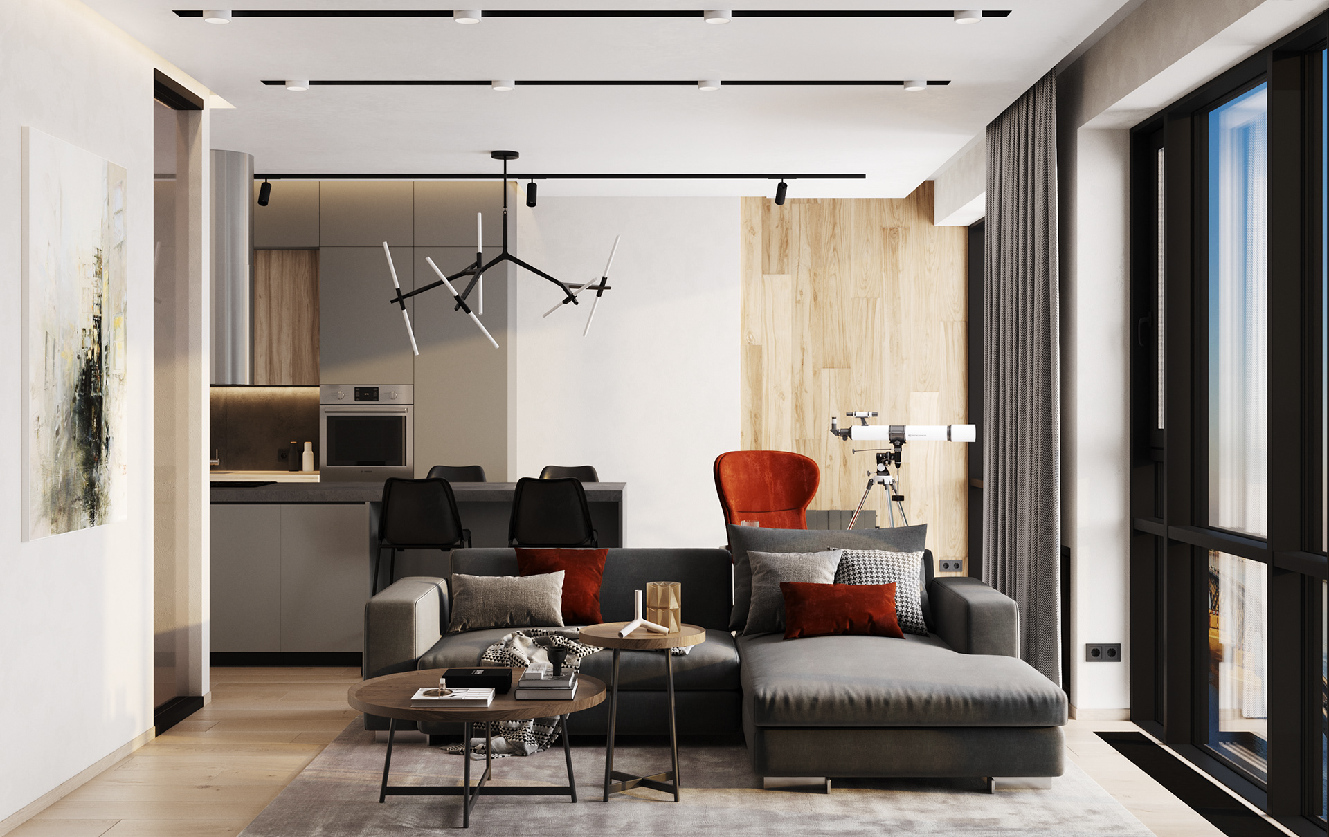 Volga 河公寓设计丨АртХаус & Сыщикова М.-1