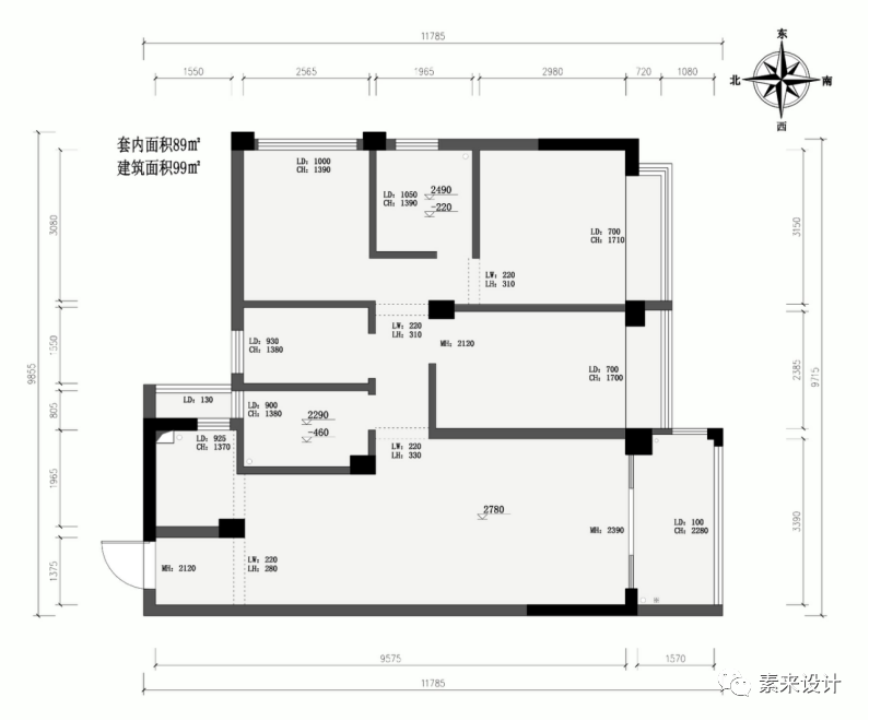 南溪新城小三房设计丨素来设计-11