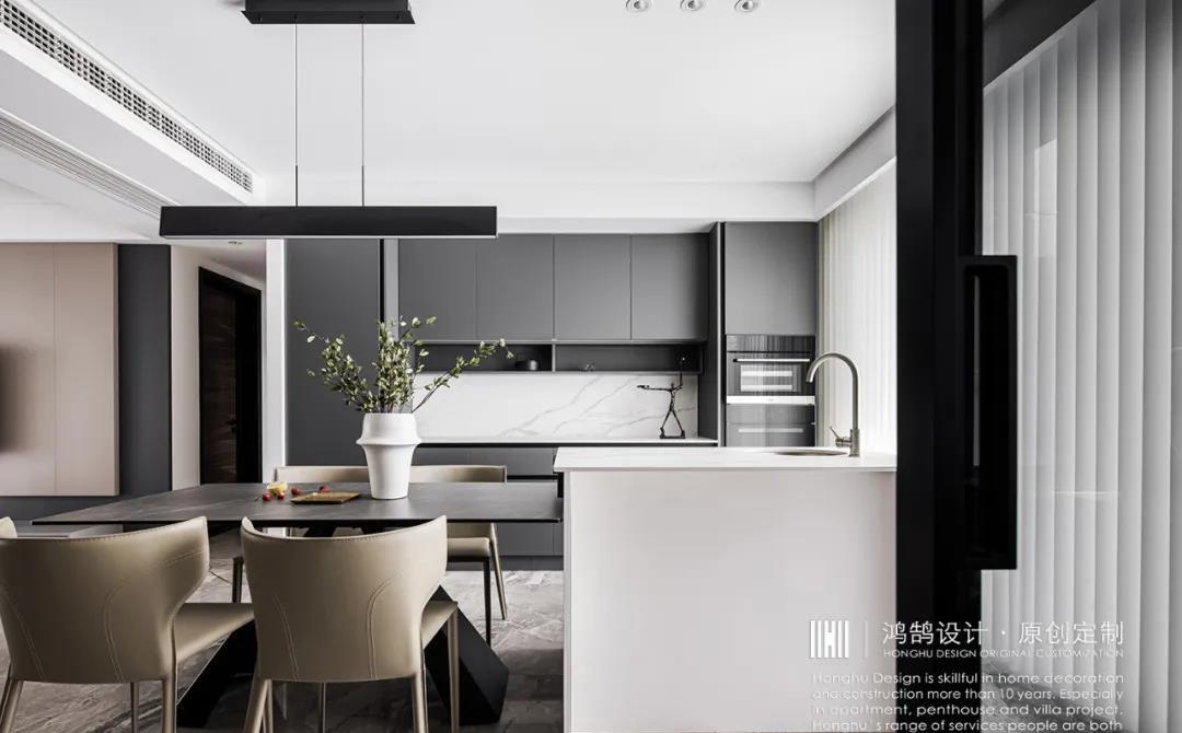 绍兴鸿鹄设计丨平层丨140平现代简约,汇筑年轻新生活-12