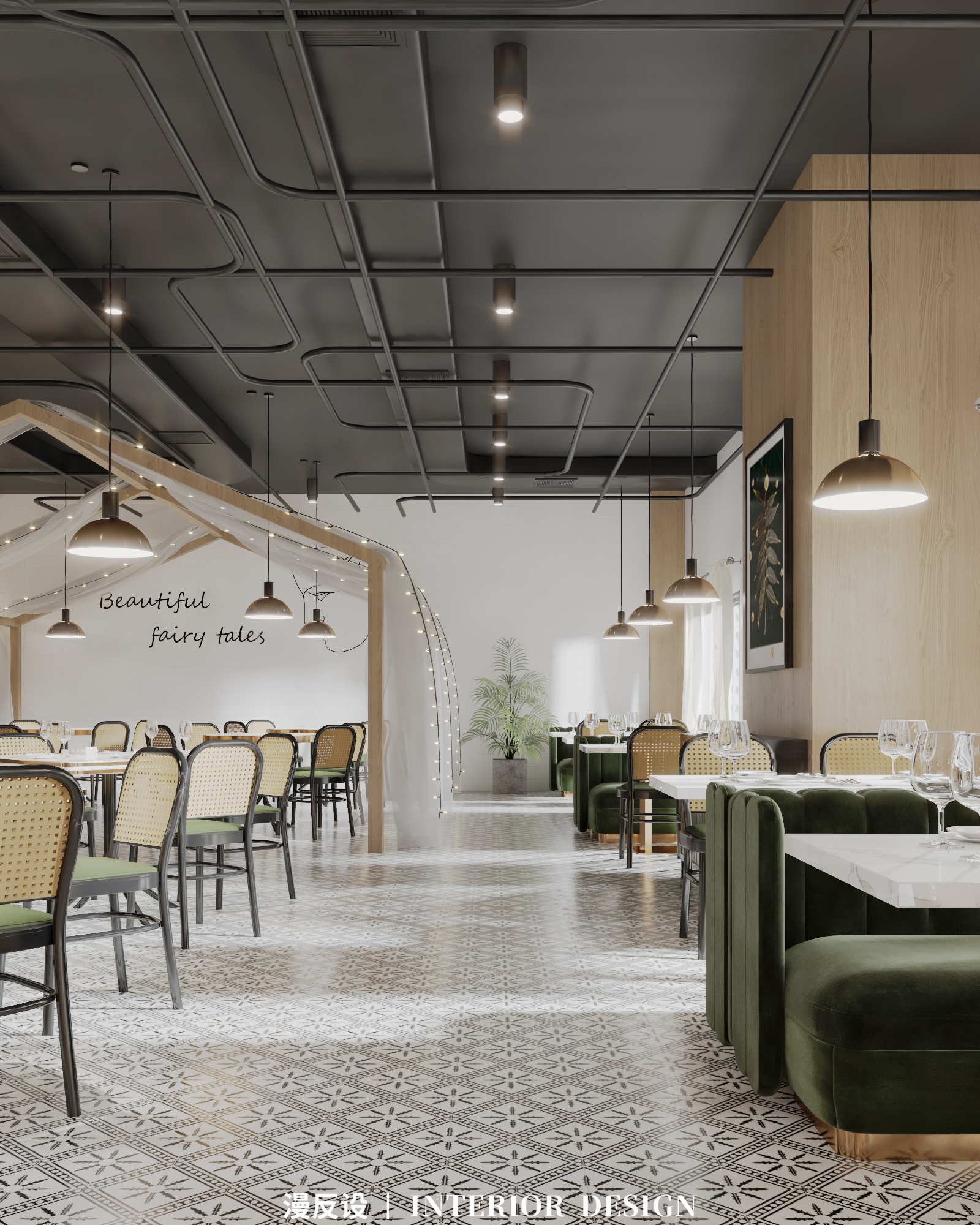 武汉漫反设空间设计 | 饮食与浪漫的完美融合-14