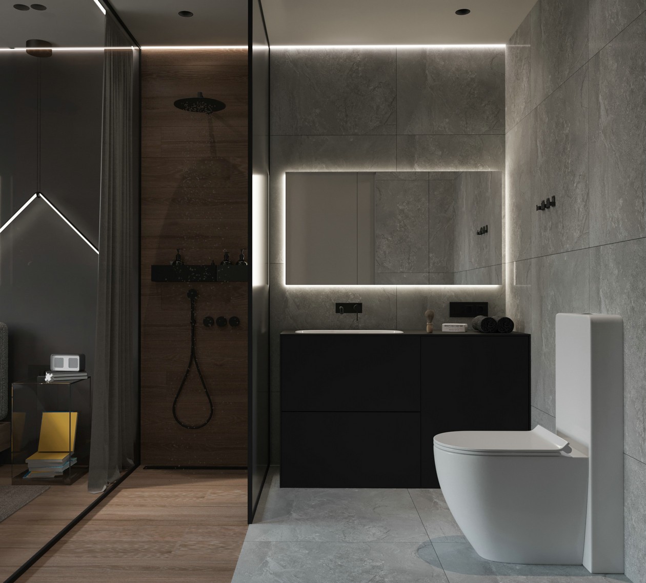 高级色系 现代简约风公寓-18