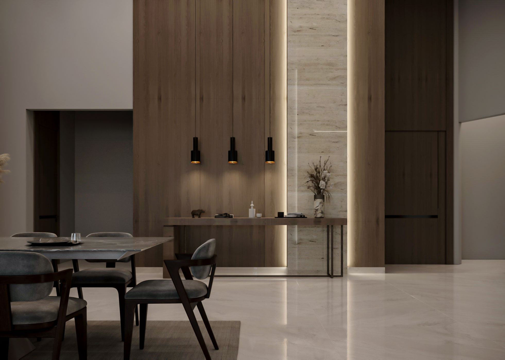 与用餐的侘寂风格一起生活丨Ghanem 设计工作室-10