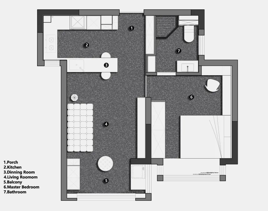 古北尚郡 80㎡现代简约一居室,个性自由的空间-22
