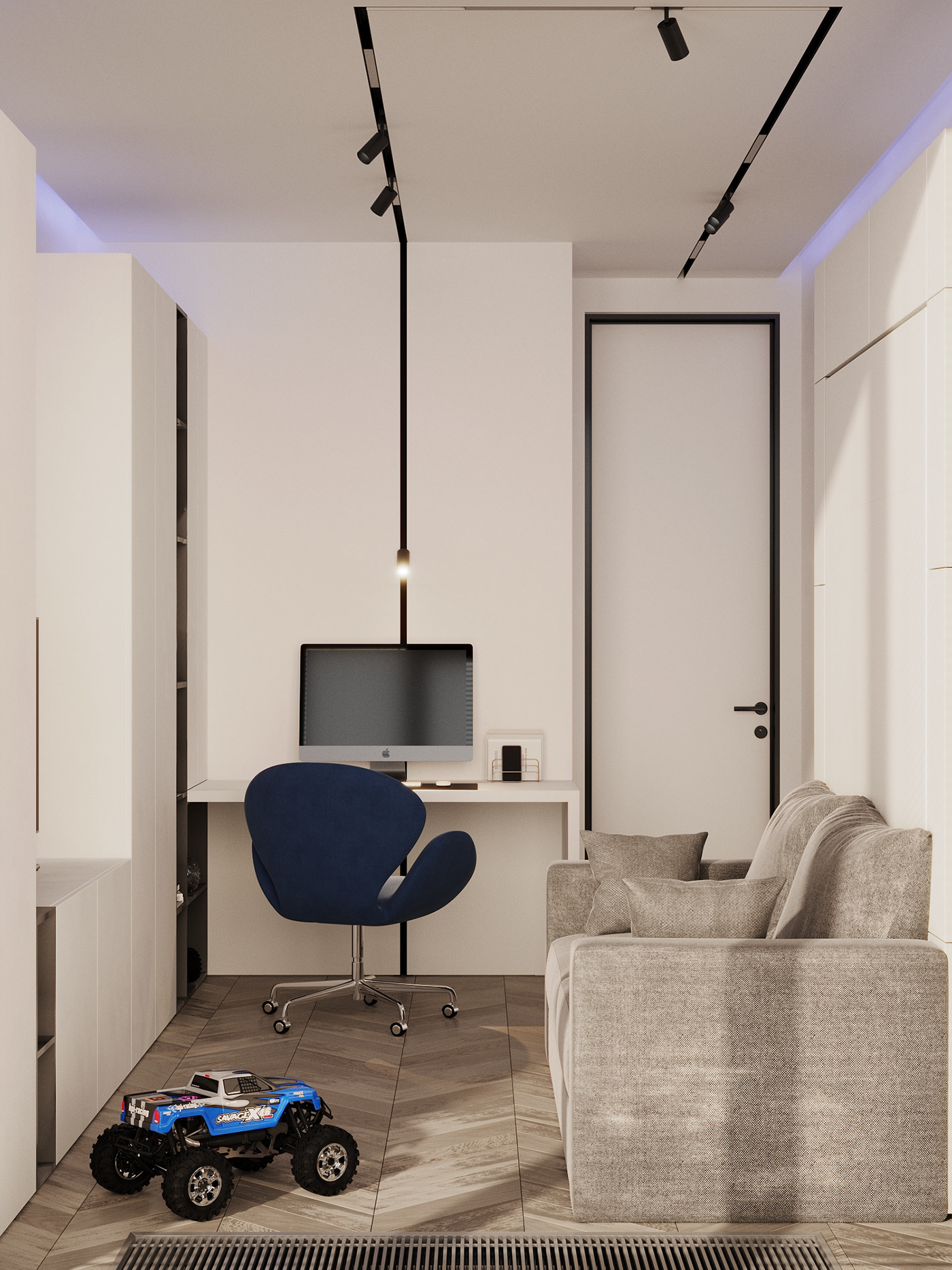 现代白色系 小户型空间-22