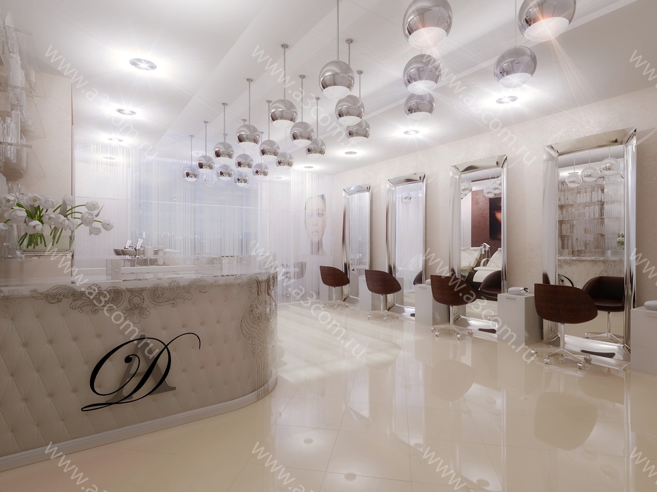 沙龙美容店“Дария”室内设计项目丨俄罗斯莫斯科-1