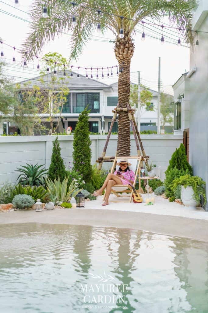 营造海滩氛围的家庭花园设计丨Mayuree Garden-31