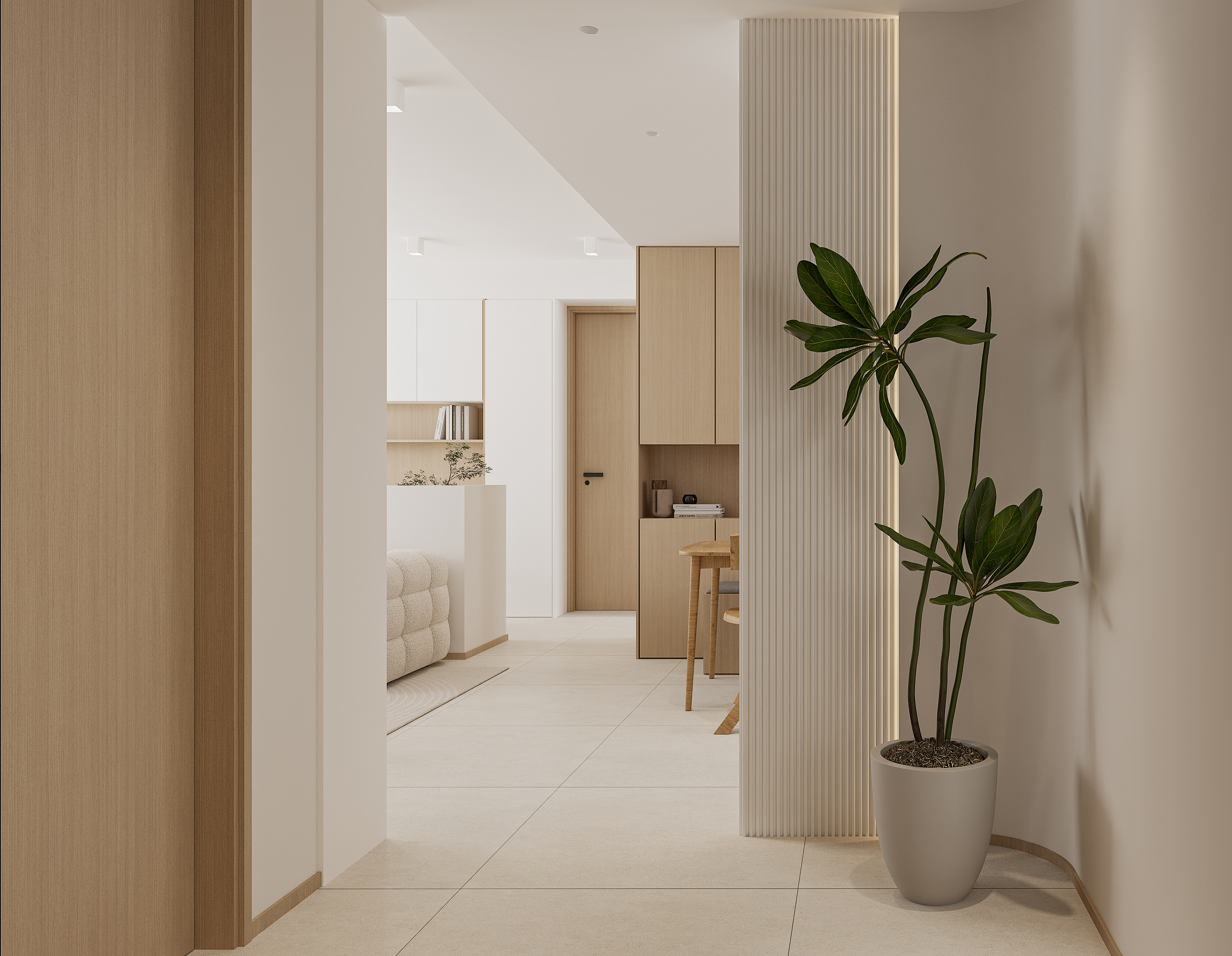 奶油简约小户型-16