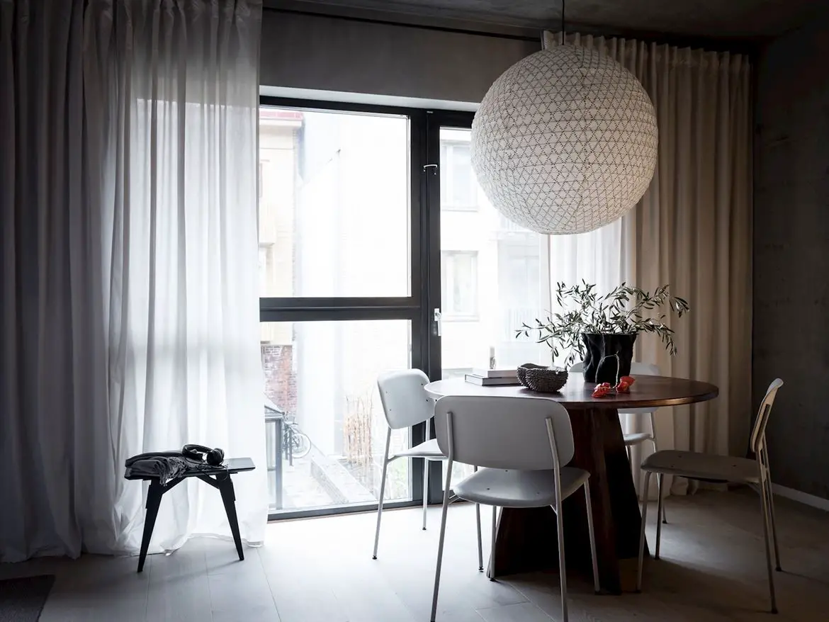 工业风 46m²小户型，原始混凝土墙的独特魅力-4