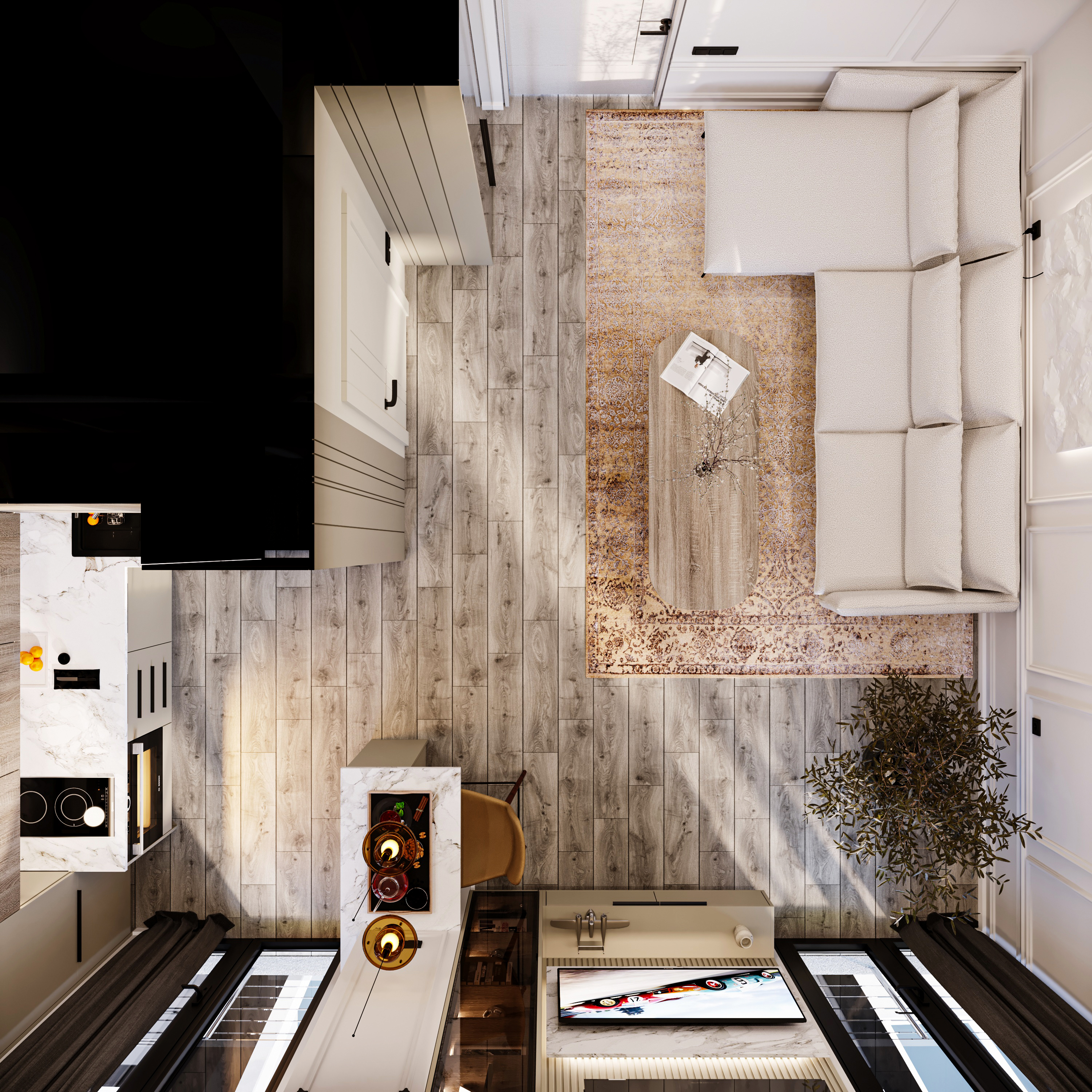 Studio apartment 24 sq.m design-12