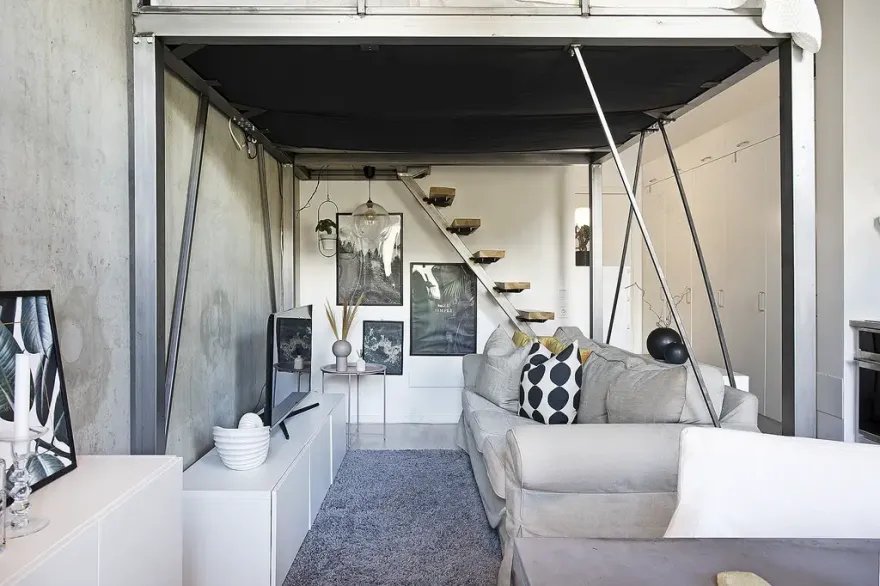 33m2 工业风工作室,完美融合空间与风格-5