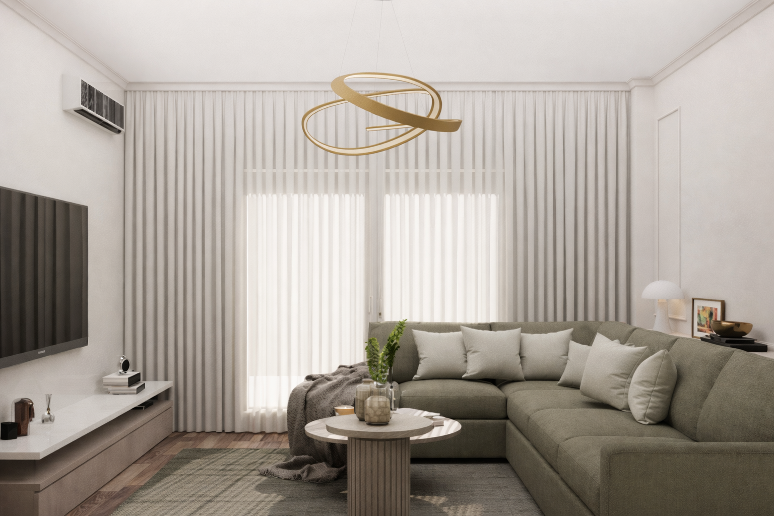 多功能现代客厅丨埃及开罗丨Rowan Ahmed-11