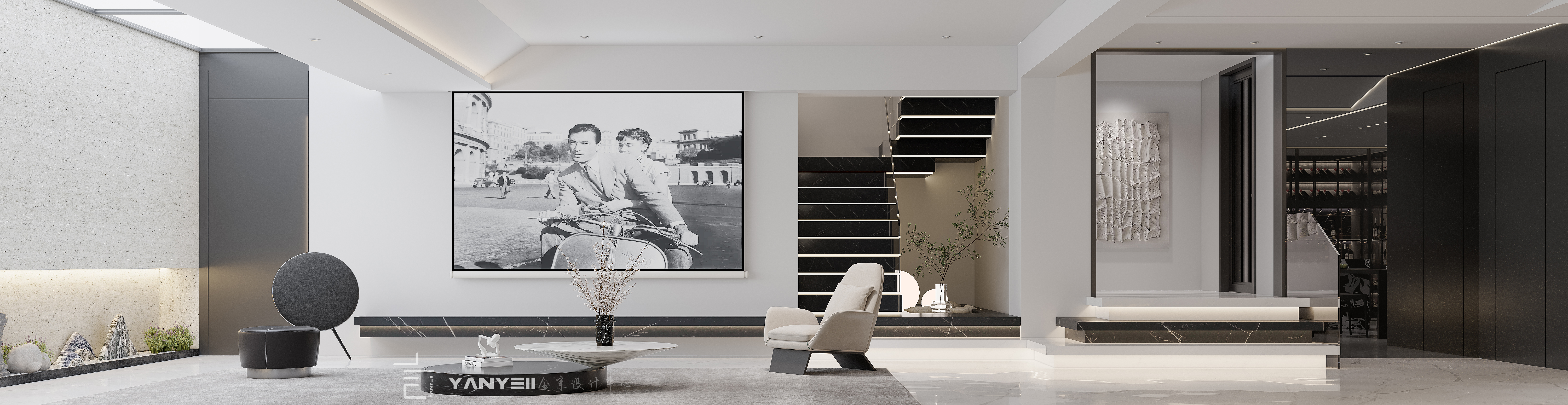 杭州现代极简黑白灰案例丨中国杭州-16