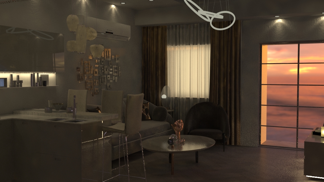 Livingroom and Kitchenette-1