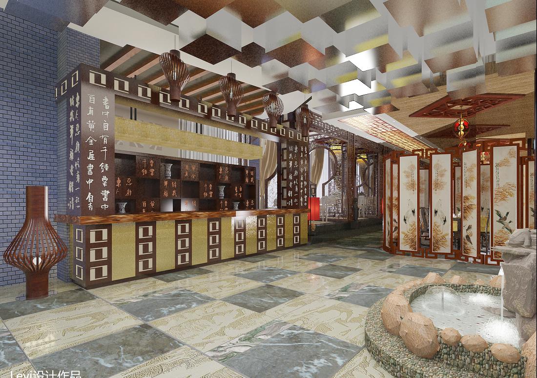 
现代中式餐饮空间设计 -5