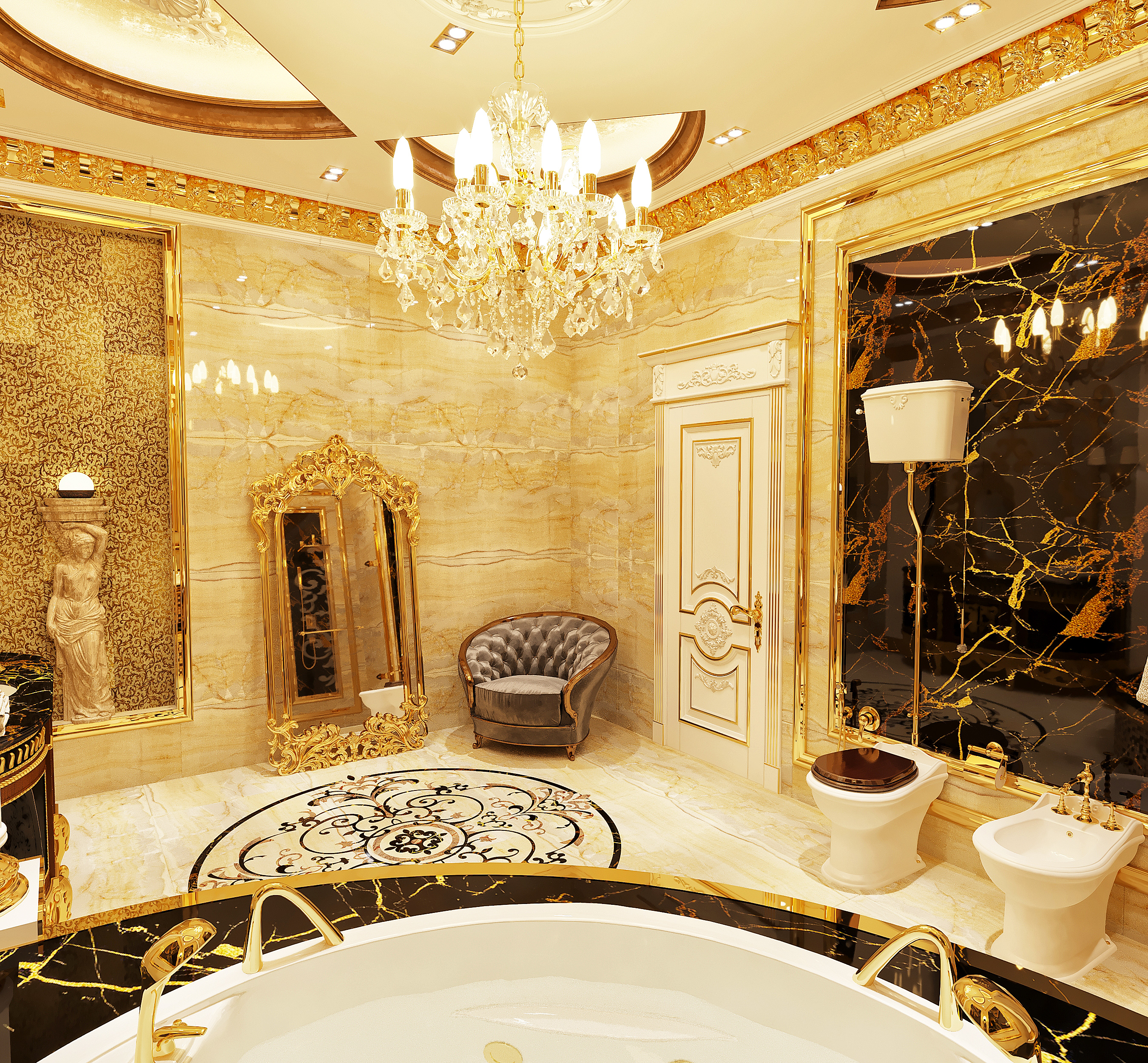 Classci Bathroom Design in Iraq-13