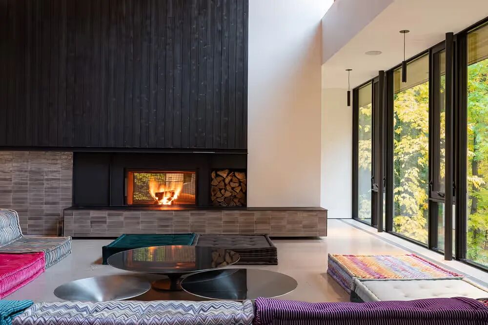 两个掩映在自然中的现代别墅-8