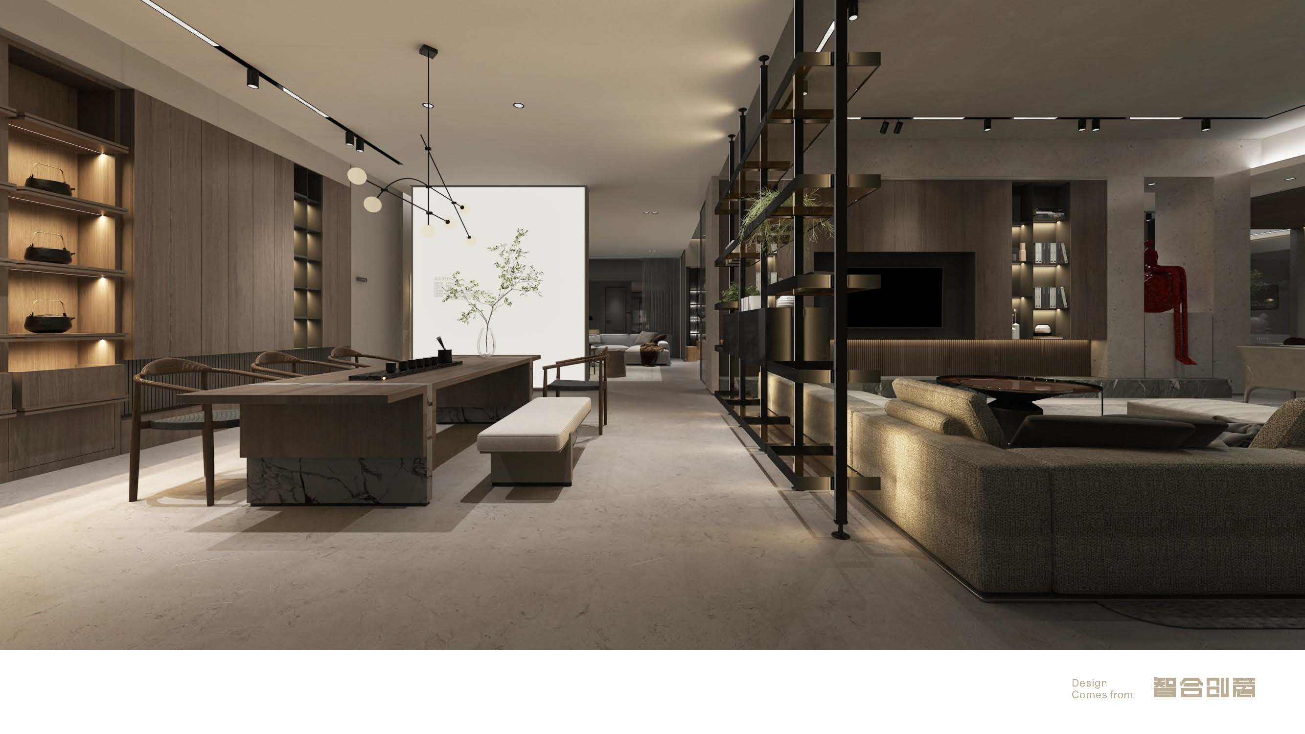 展厅设计 | 隔而不断的通透，藏着高级的秩序感-11