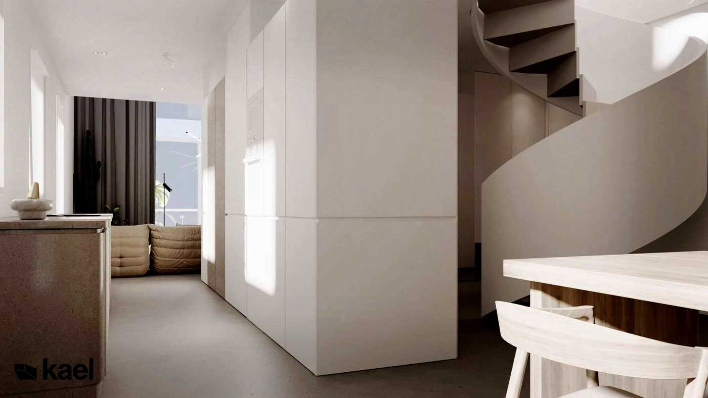 波兰华沙160平两层极简风公寓设计丨波兰KAEL工作室-33
