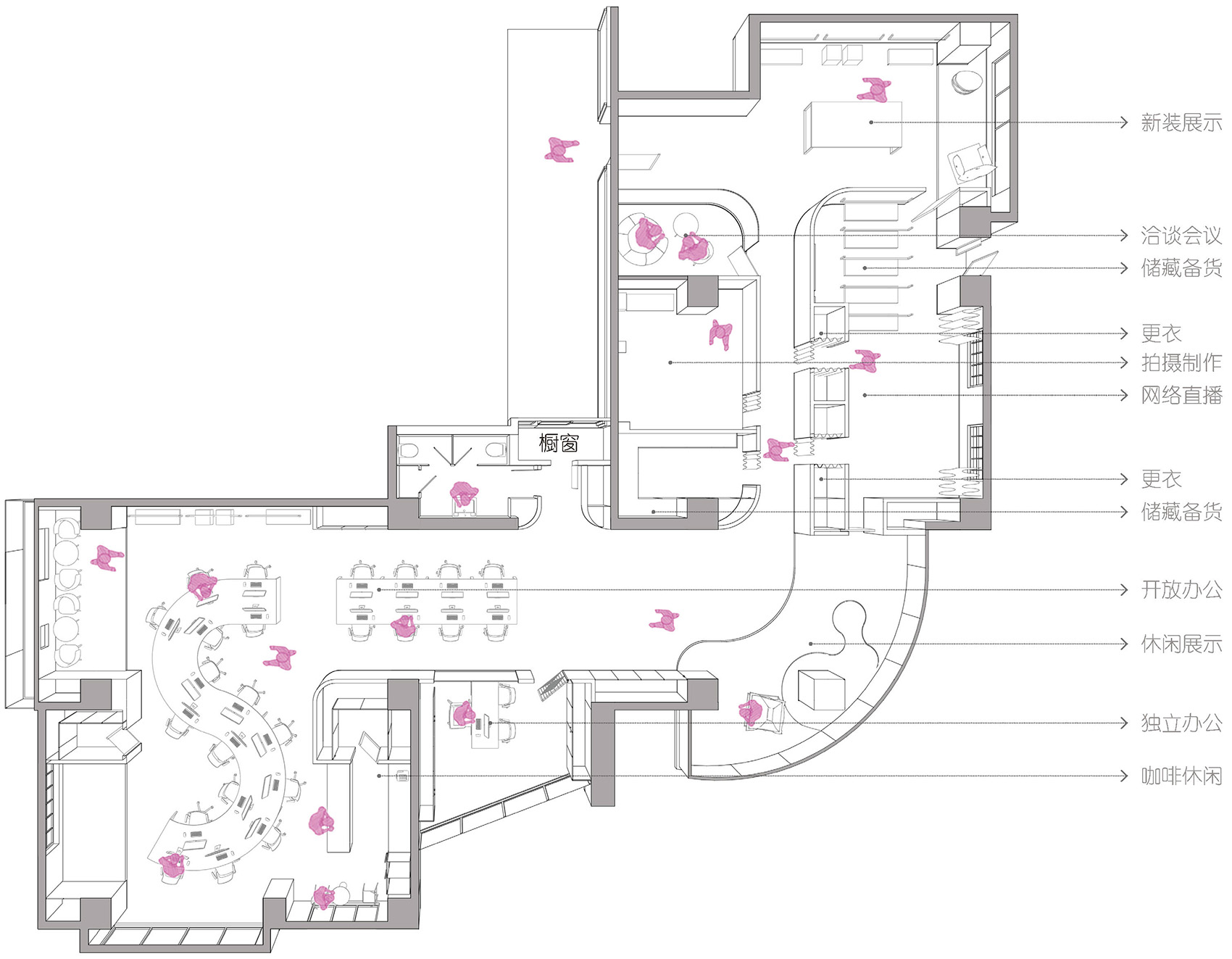 三千服饰办公室，南京 / 反几建筑-44