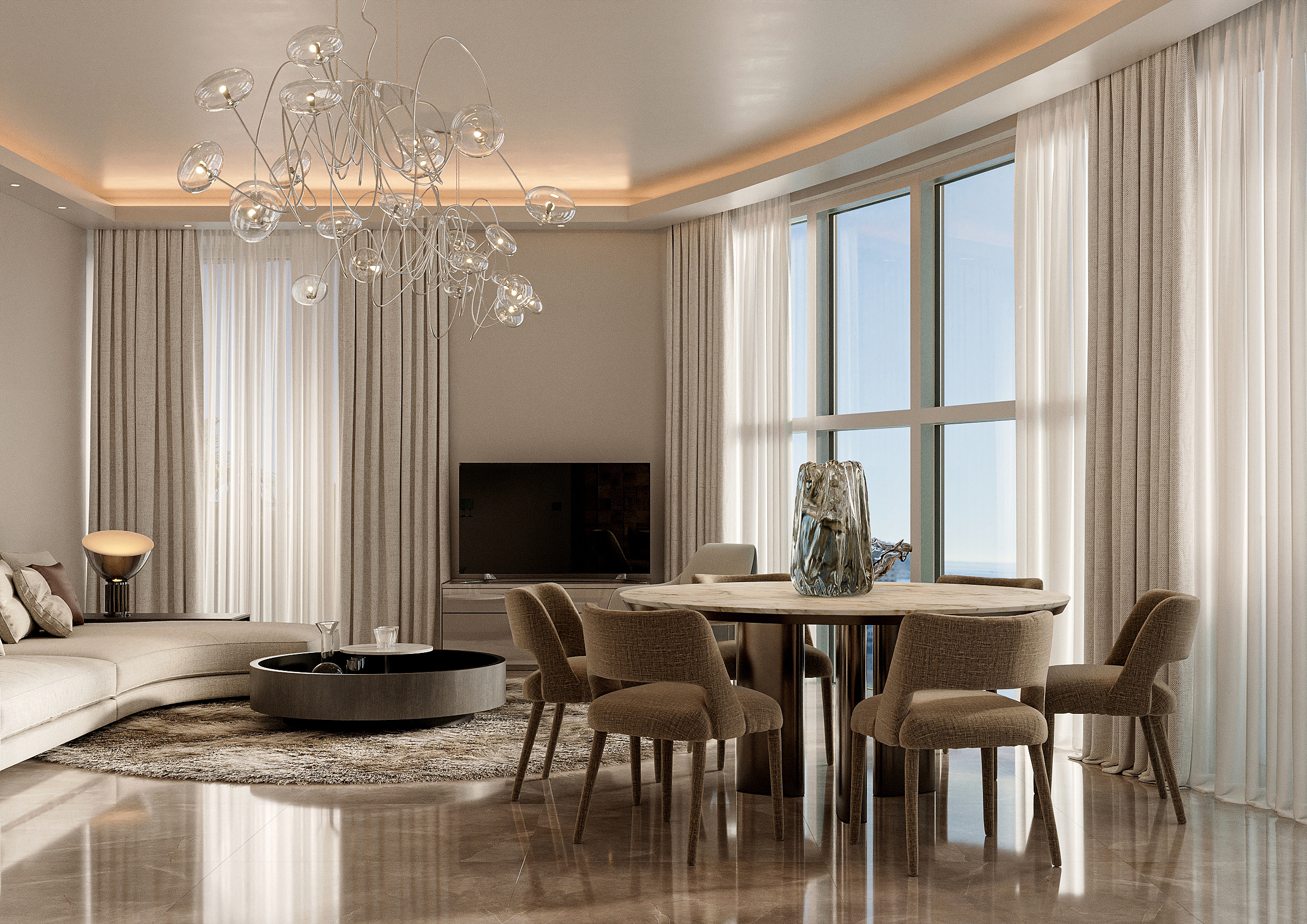 莫娜项目 起居与用餐区丨Buro377-12