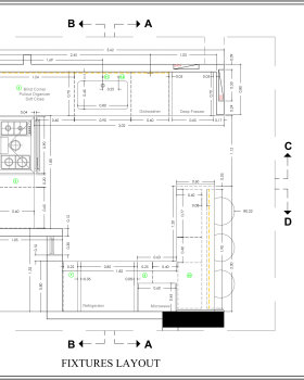 OPEN KITCHEN 工作图纸