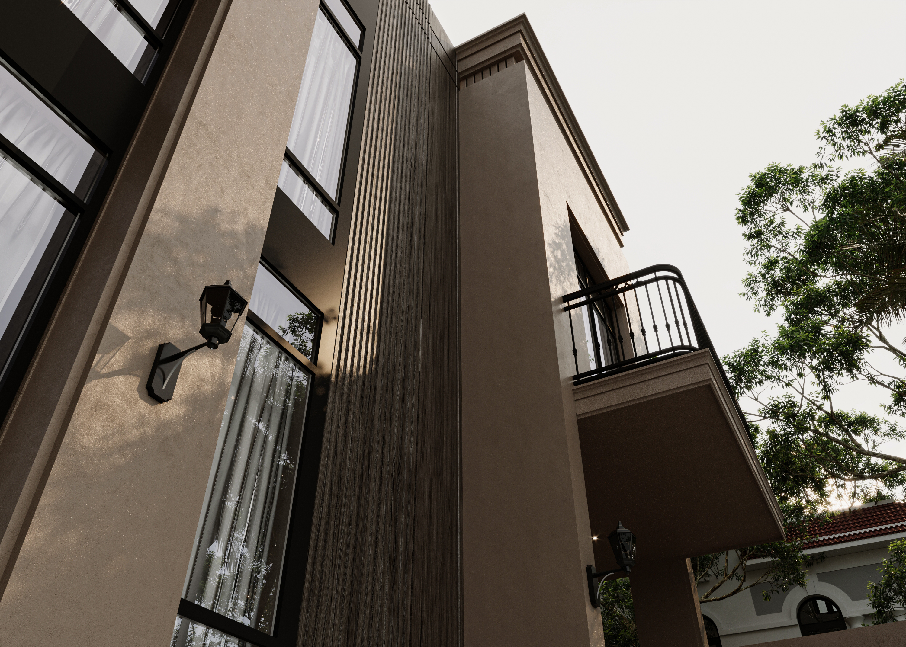 Neo Classic Villa Facade 设计与可视化-12