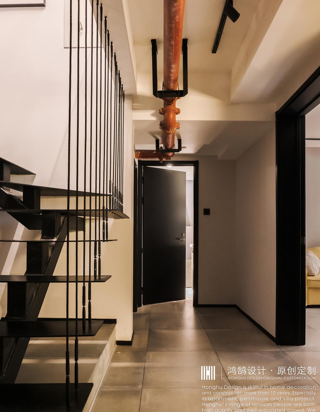 工业风哥特萝莉式住宅丨中国上海丨上海鸿鹄设计-13