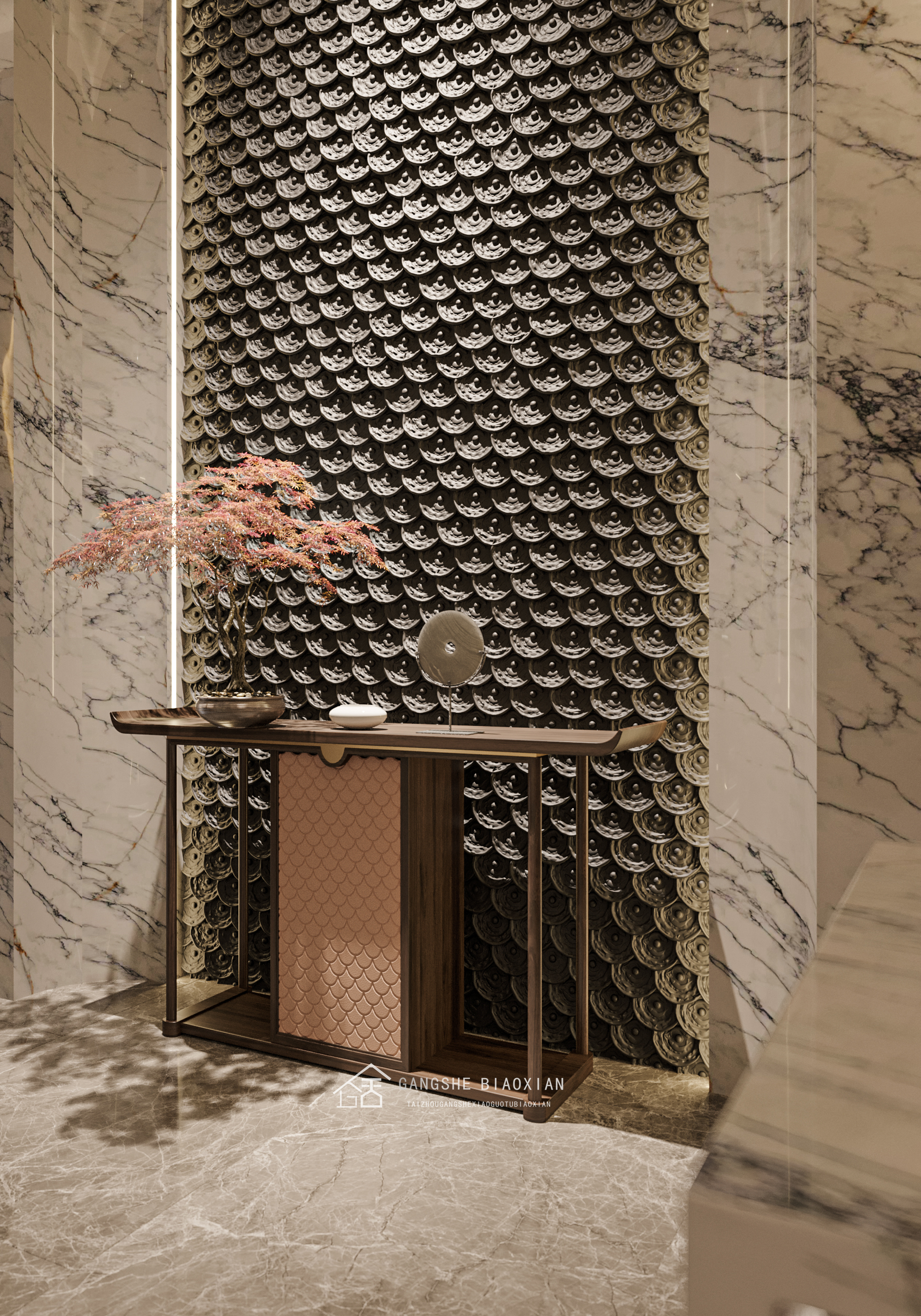 新中式别墅效果图案例丨冈舍效果图高端组-7