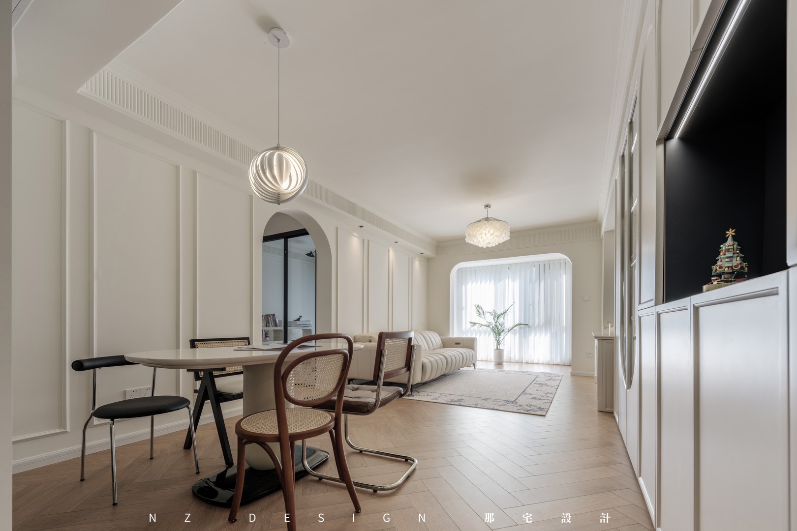 90后两人一猫的惬意法式奶油风丨中国深圳丨那宅设计事务所-39