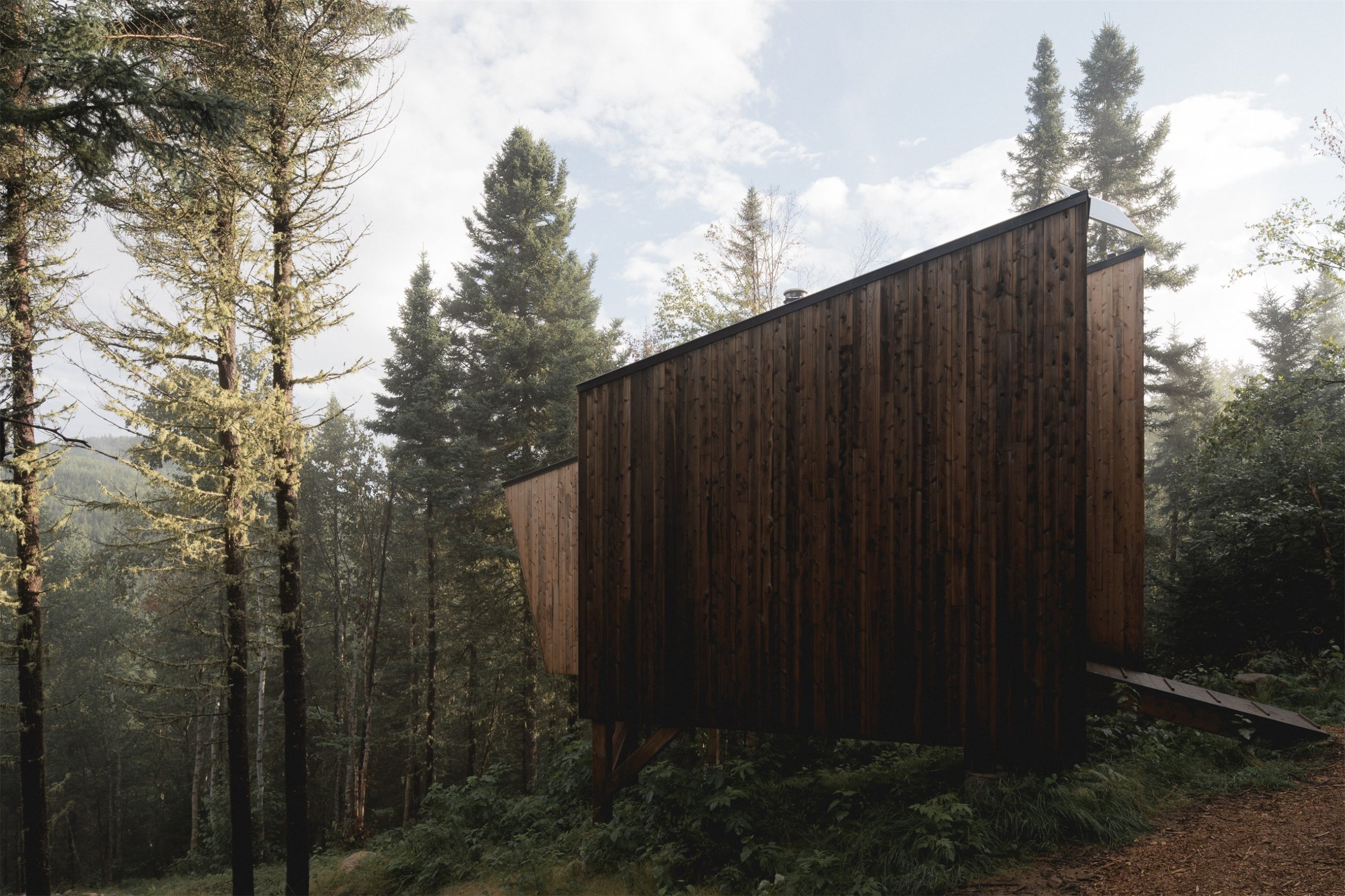 自然取景器·森林中的庇护所丨加拿大魁北克丨Atelier L’Abri-18