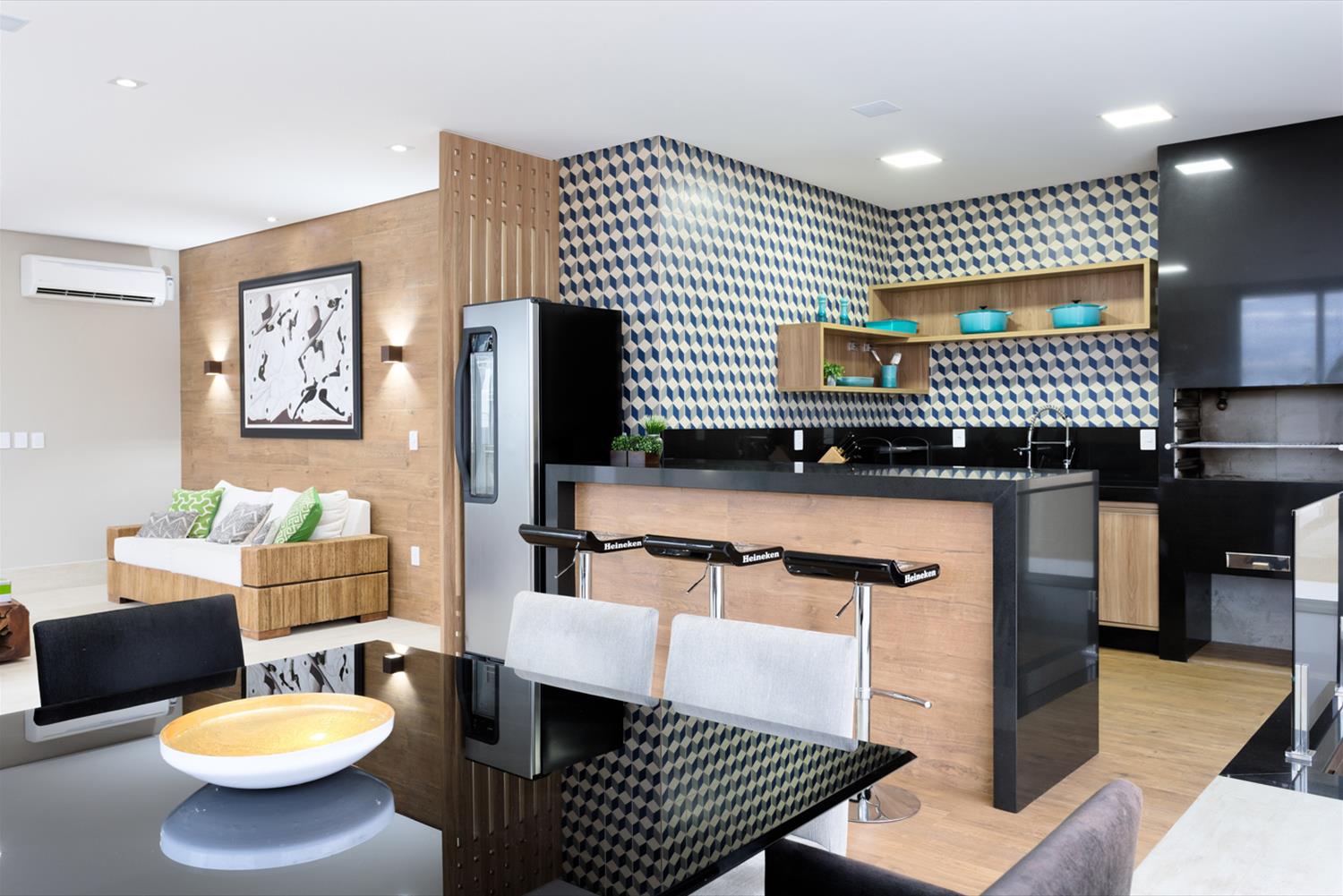 巴西 Mogi das Cruzes 现代住宅 | 木质与玻璃的完美融合-7