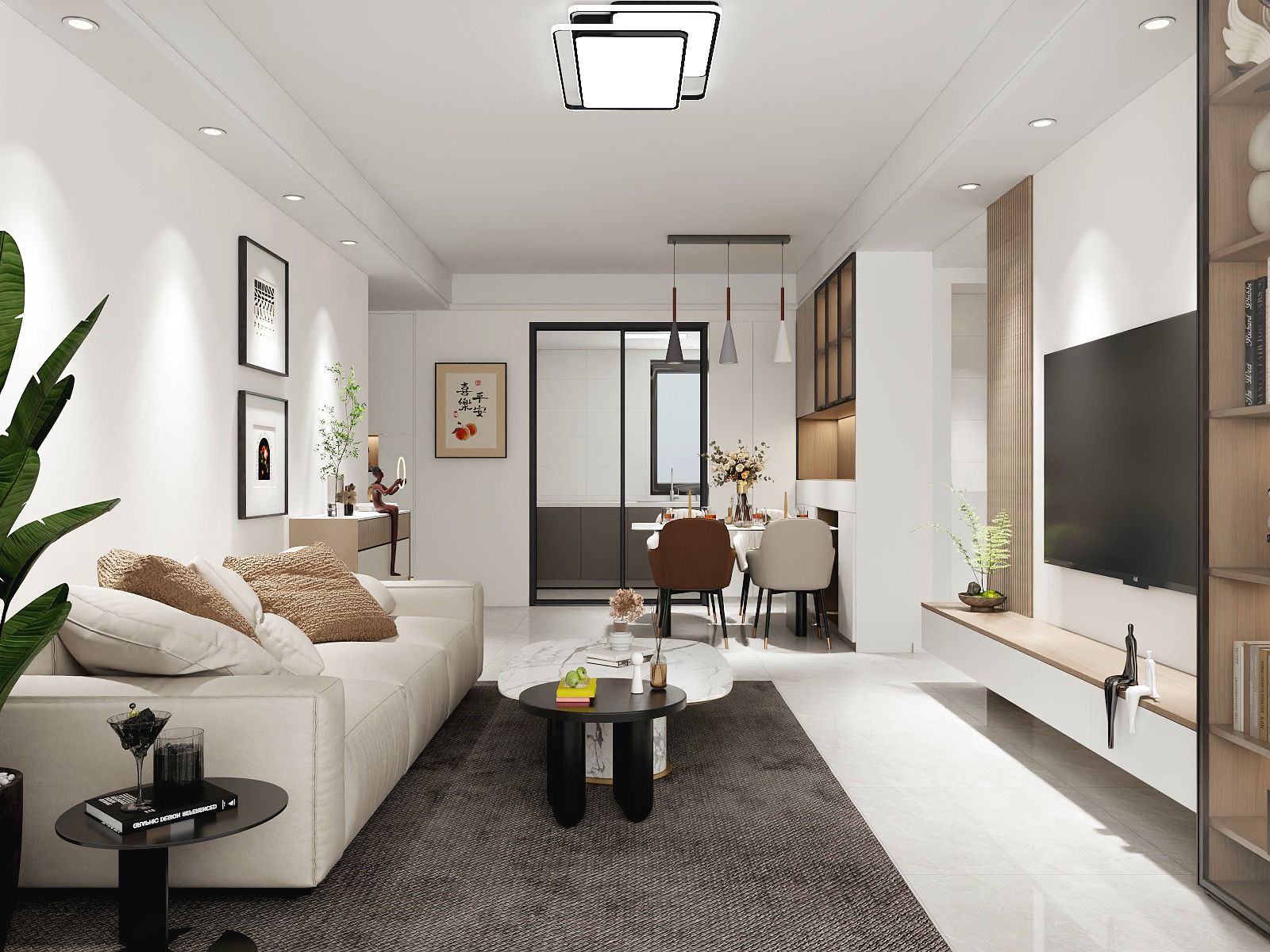 125㎡现代简约木色温馨的家-2