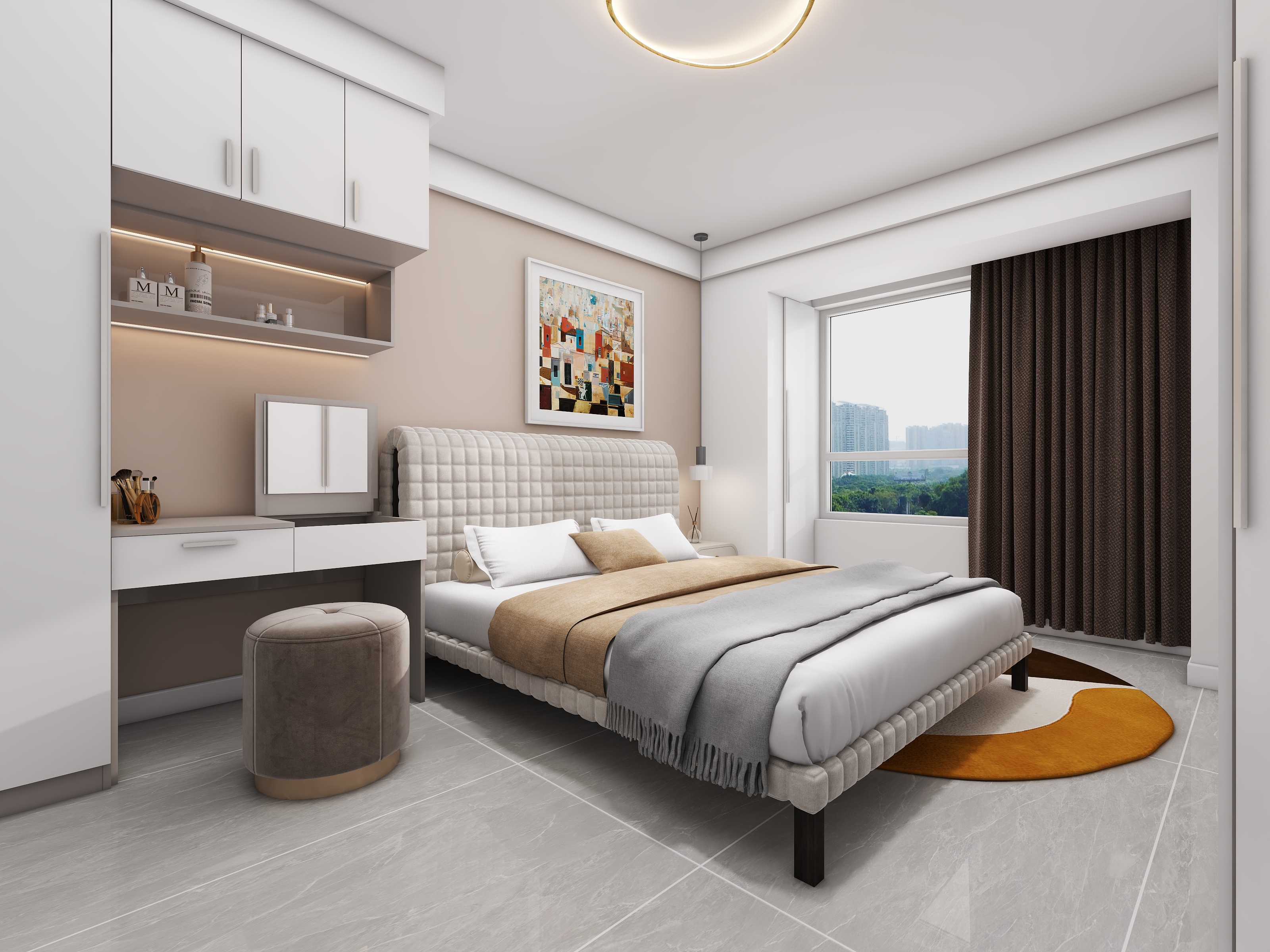 陕西安康万达one（119平方现代简约四居室）-28