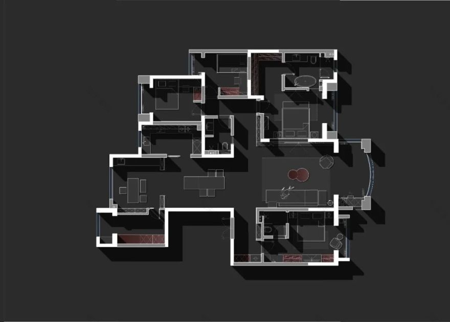 207㎡自然诗意大平层丨旗盛装饰-13