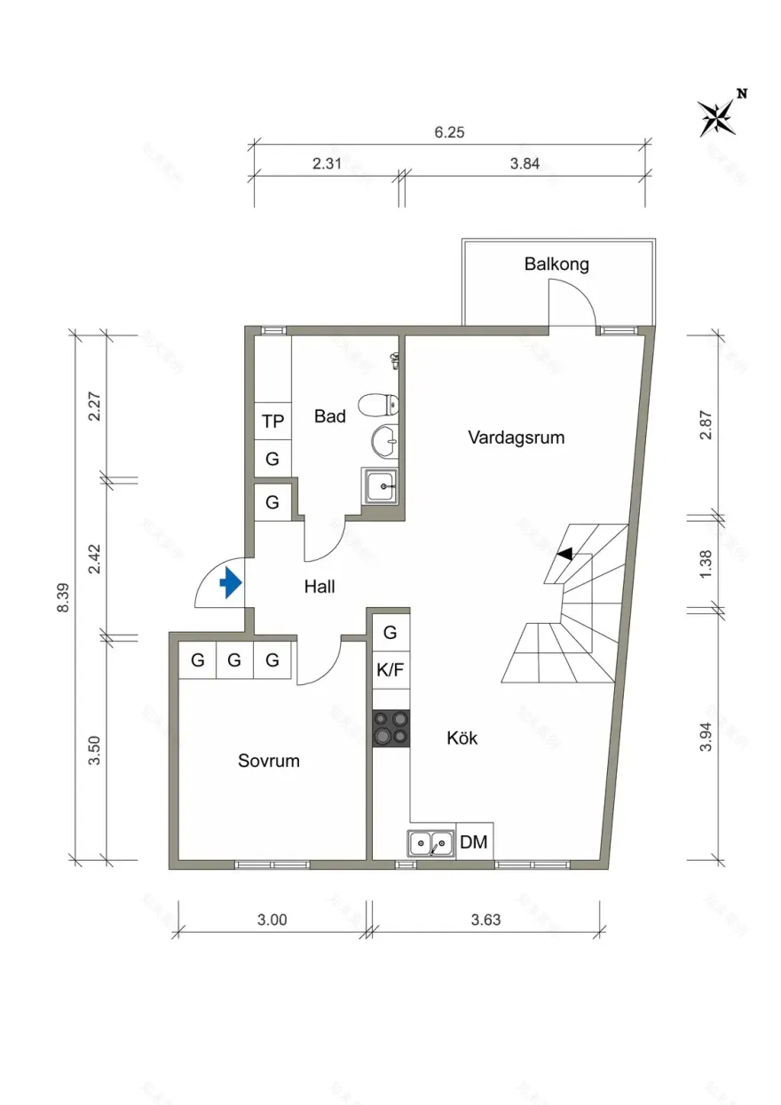 瑞典家庭复式公寓的简约之美-18