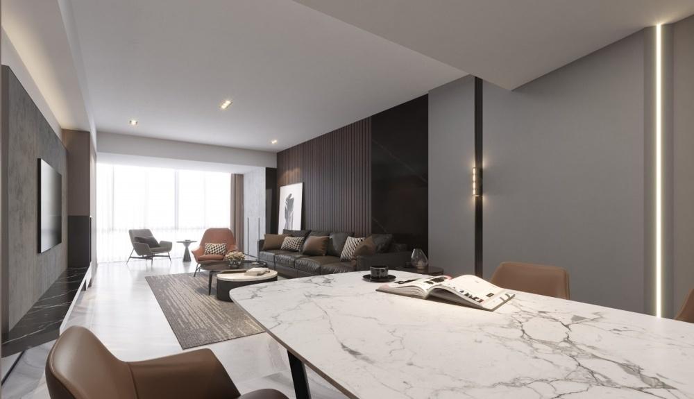 半日·现代简约,无主光源设计,个性斜顶,空间质感饱满-11